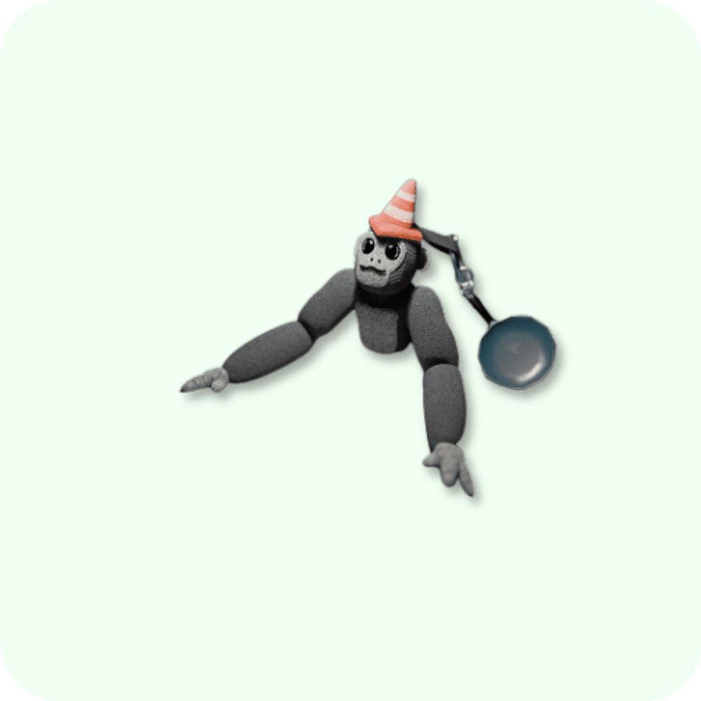 Scary Baboon Plushie GREY Scary Baboon Plushie GREY